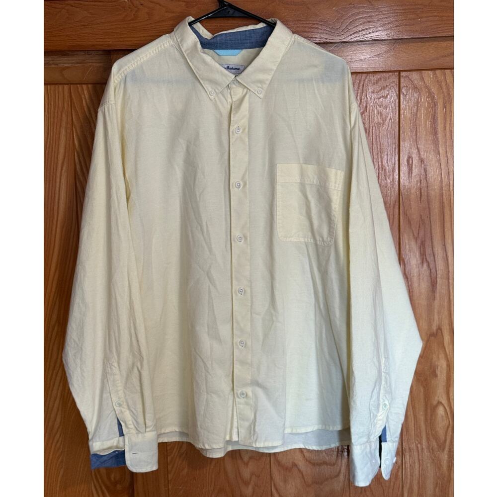 Vintage Tommy Bahama Pastel Yellow Button Down Shirt XXL